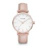 Furore Splashing Waves horloge rosegoud en hazelnootkleurig