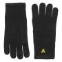 Lyle & Scott racked ribbed gloves heren true zwart