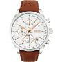 Hugo Boss Horloge Grand Prix Wit/Cognac 44mm