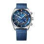 Jacob Zech Horloge Vienna Zilver/Blauw 42mm