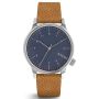 Komono Winston horloge heren blauw/cognac 41mm