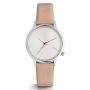 Komono Estelle Deco Nude horloge dames zilver/zacht roze 36mm