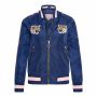 MHM Fashion Bomber Jacket Tiger Heads Deep Blue