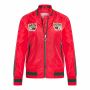 MHM Fashion Bomber Jacket Tiger Heads Blood Red