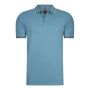 Mario Russo tipped polo Edward heren stone blauw