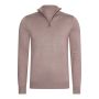 Mario Russo half zip trui heren deep taupe
