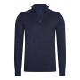 Mario Russo half zip trui heren navy blauw