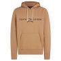Tommy Hilfiger Logo Hoodie Safari Canvas Bruin