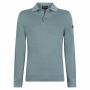 Presly & Sun Brad long sleeve knitted polo heren blue grey