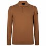 Presly & Sun Brad long sleeve knitted polo heren camel
