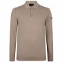 Presly & Sun Brad long sleeve knitted polo heren taupe