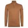 Presly & Sun Lewis zip knitted pullover heren camel