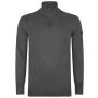 Presly & Sun Lewis zip knitted pullover heren mid grey