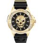 Philipp Plein Heren Horloge The Skull Genderless Zwart/Goud 41mm