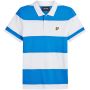 Lyle and Scott Wide Stripe Polo Bright Royal Blue