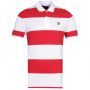 Lyle and Scott Wide Stripe Polo Gala Red