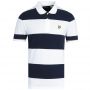 Lyle and Scott Wide Stripe Polo Navy/Wit