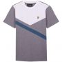 Lyle and Scott Archive Diagonal T-Shirt Mid Grey Marl