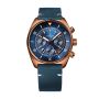 Jacob Zech Horloge Vienna Rosegoud/Blauw 42mm