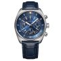 Jacob Zech Horloge Vienna Zilver/Blauw 42mm