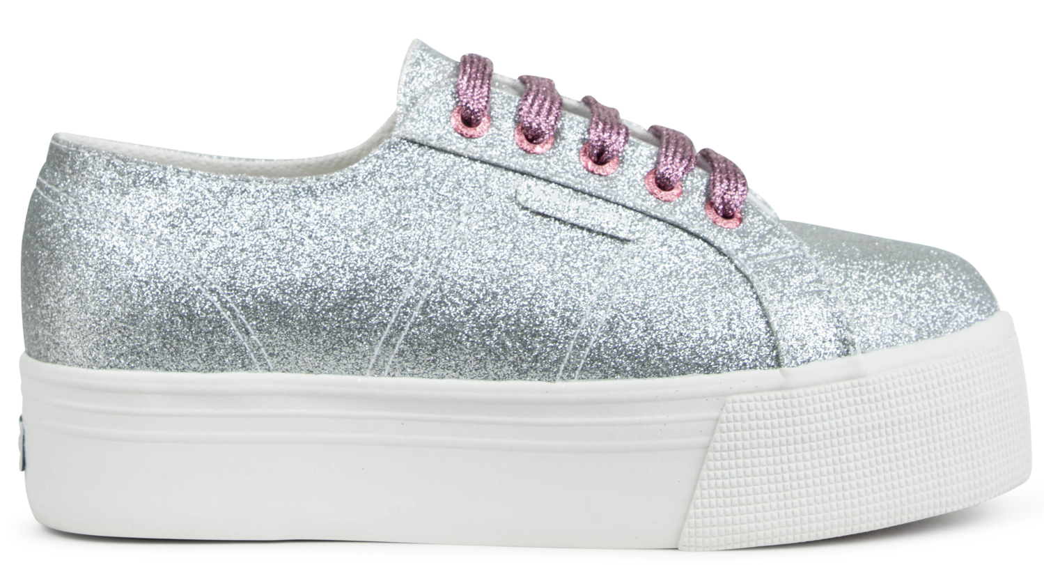 Superga 2790 Microglitterw Grey Silver superga kopen in de aanbieding